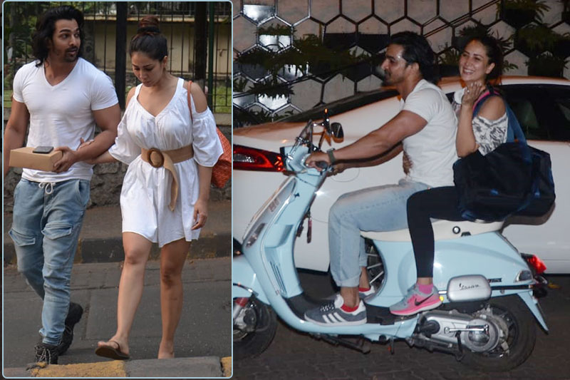 Hero Harshvardhan Rane and Kim Sharma were spotted while on a scooty ride in Mumbai Streets | Rjytimes.com